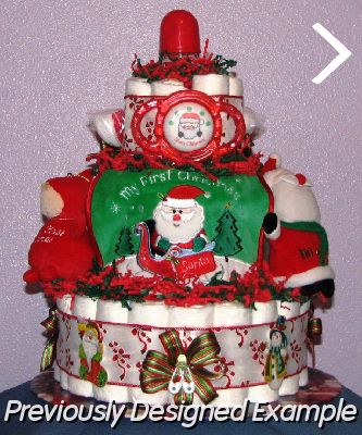 Christmas Diaper Cake.JPG - Baby's First Christmas